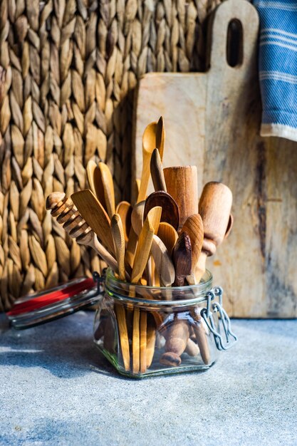 Kitchen utensils and spices